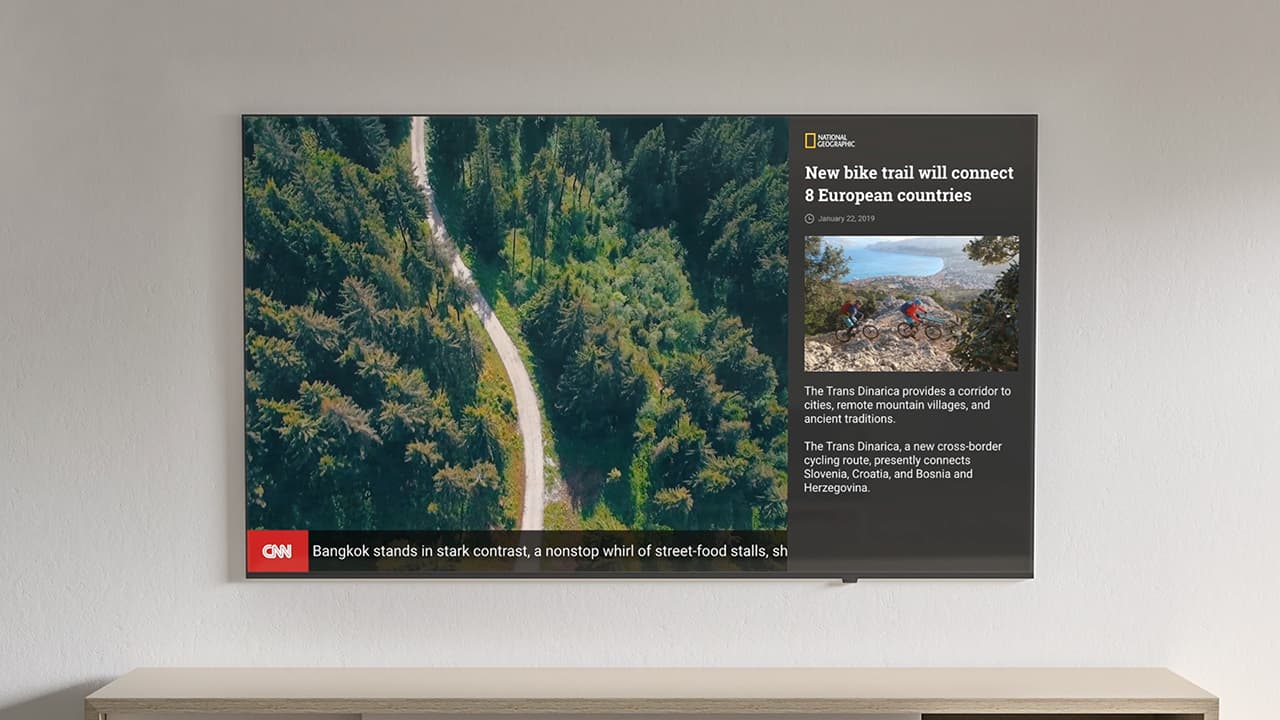 Tv screen with content by Look